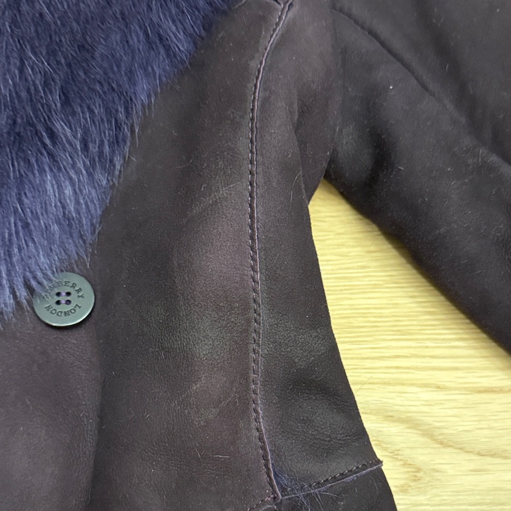 Burberry Plum and Purple Shearling Sheepskin Coat - Picture 10 of 15